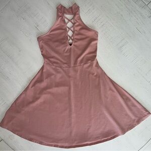 Express Halter Skater Dress